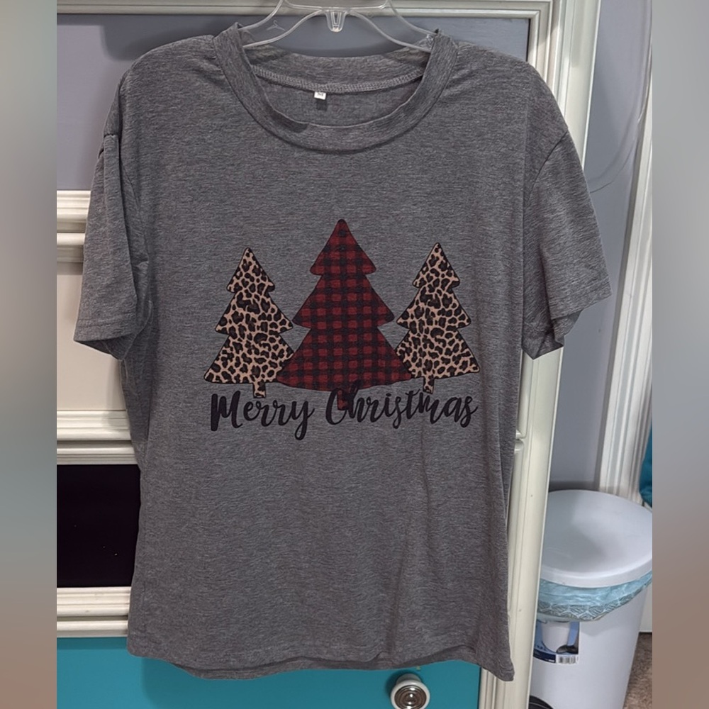 Gray Christmas Tree T-Shirt